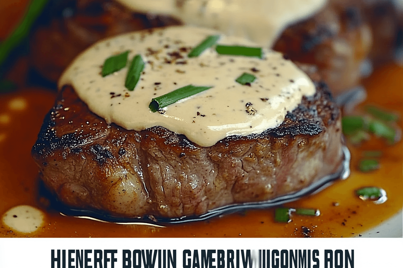 Steak with Haunted Bourbon Garlic Cream Sauce