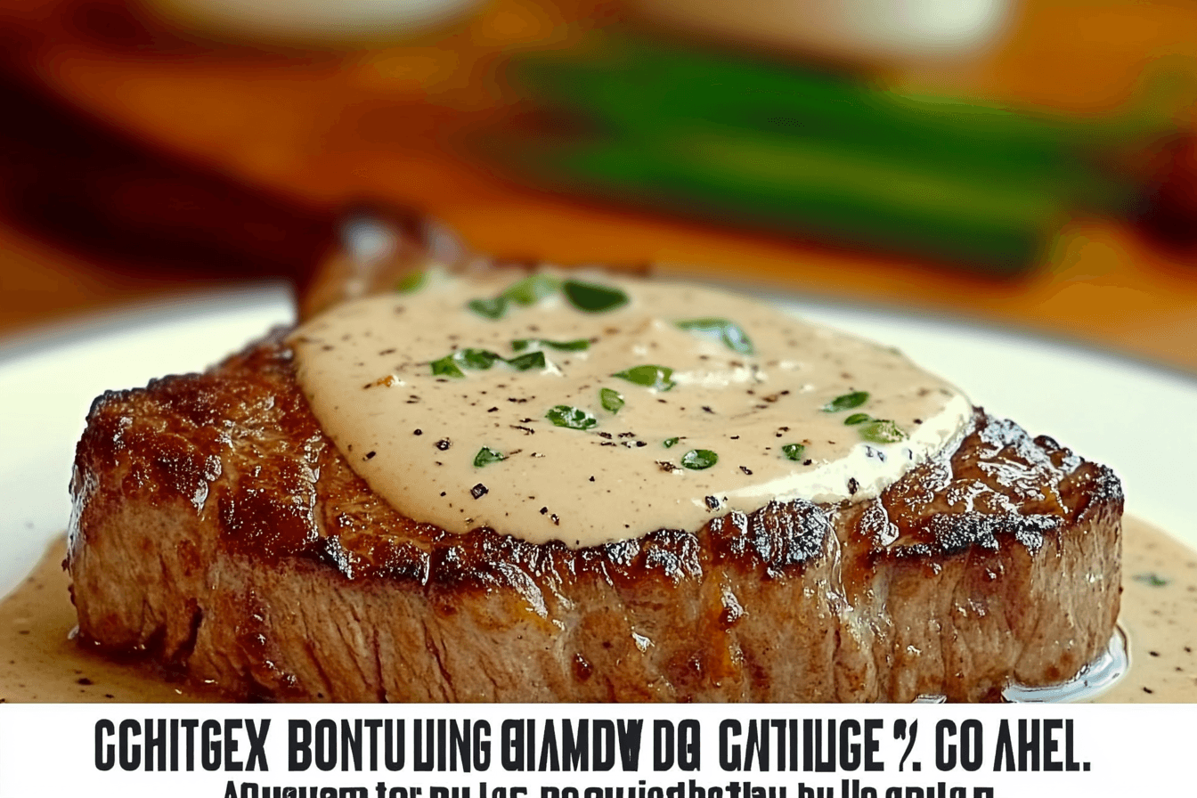 Steak with Haunted Bourbon Garlic Cream Sauce