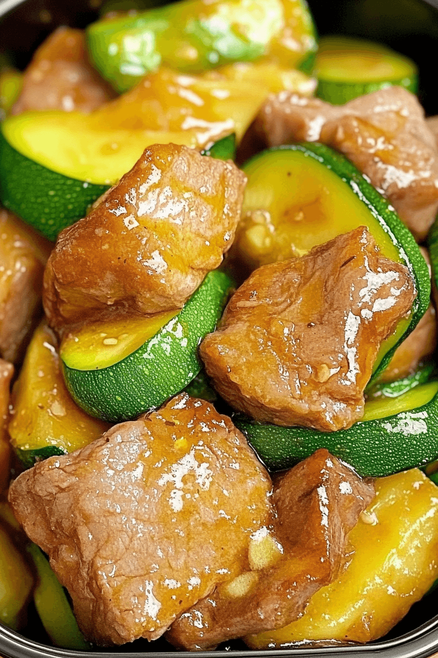 Stir-Fried Pork and Zucchini