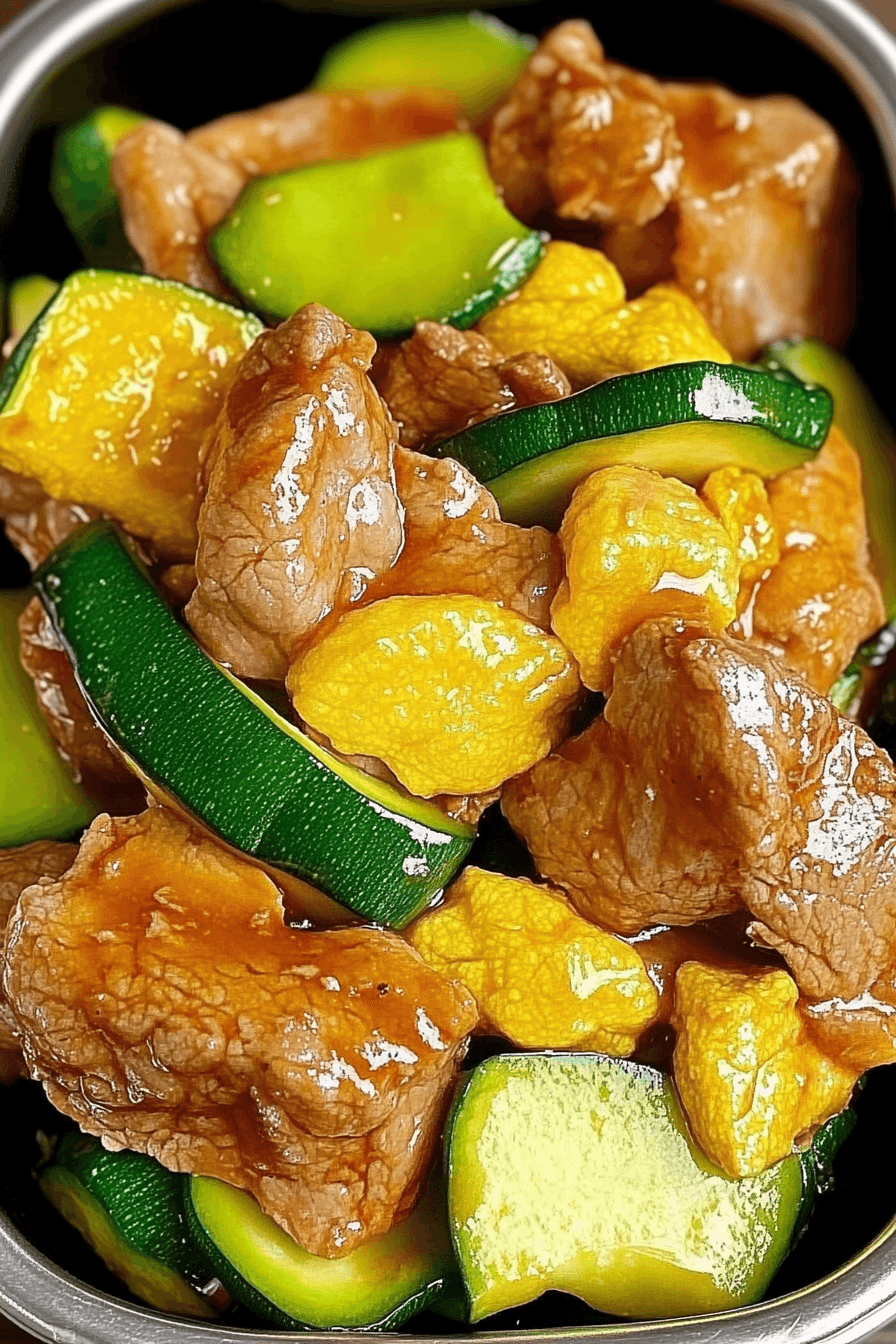 Stir-Fried Pork and Zucchini