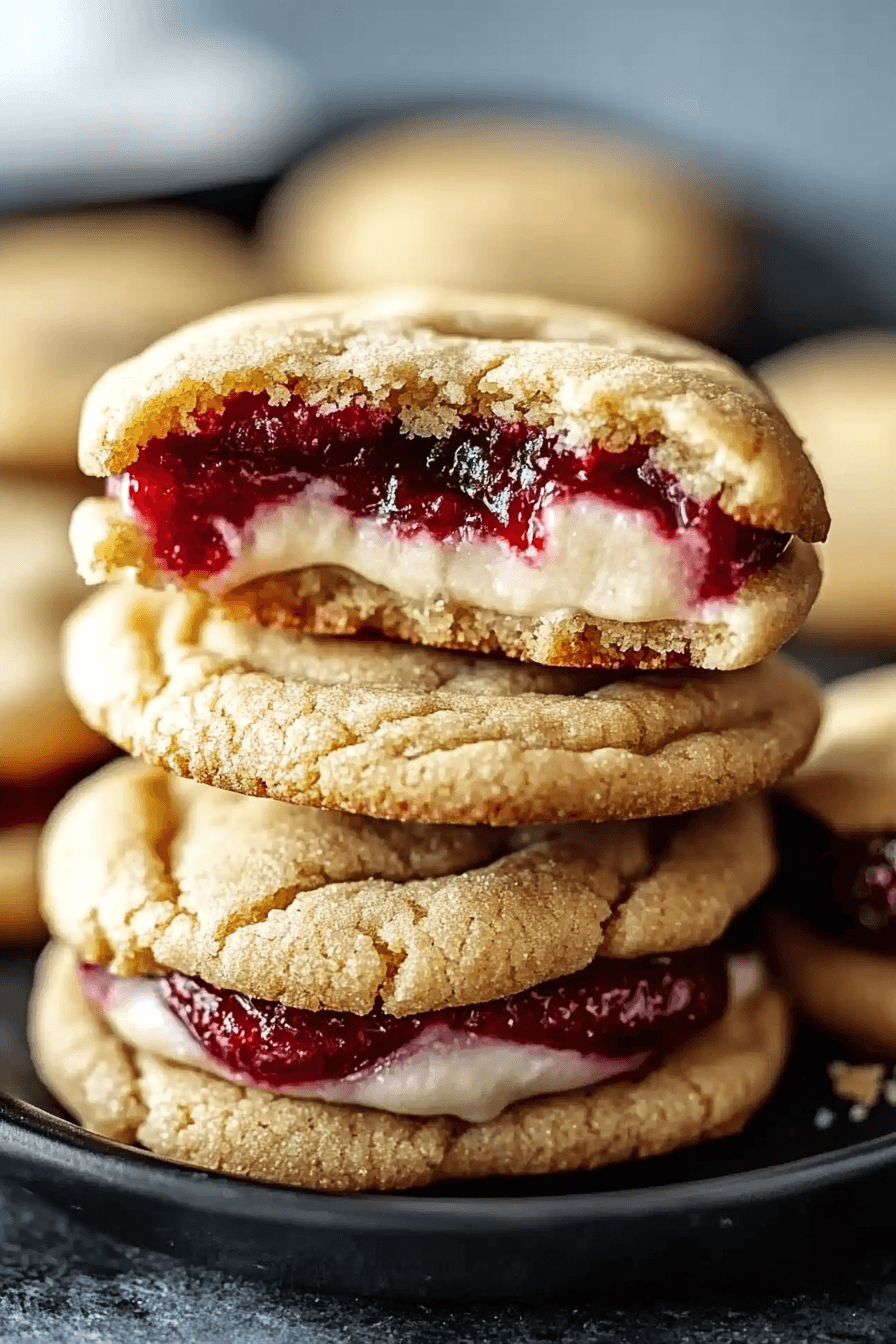 Strawberry Cheesecake Stuffed Cookies