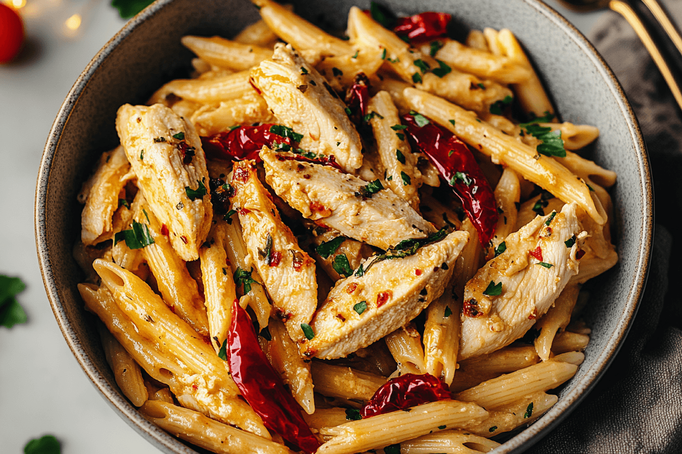 Tuscan Chicken Pasta 