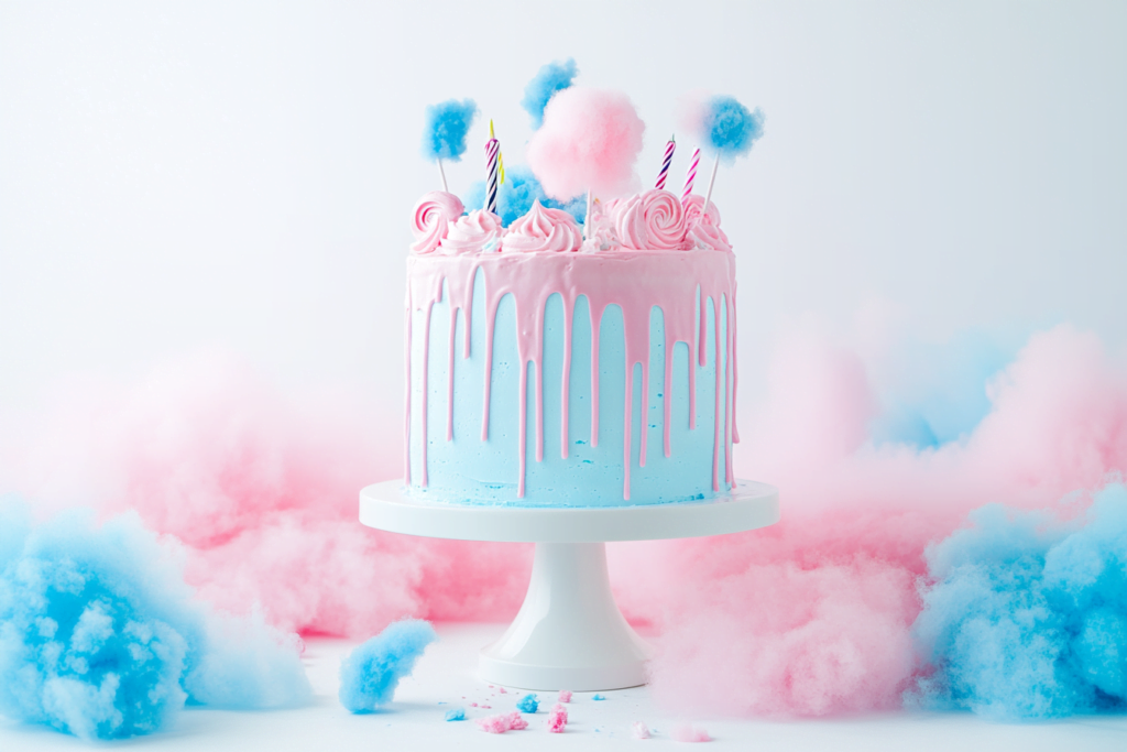 How long does a cotton candy cake last 1