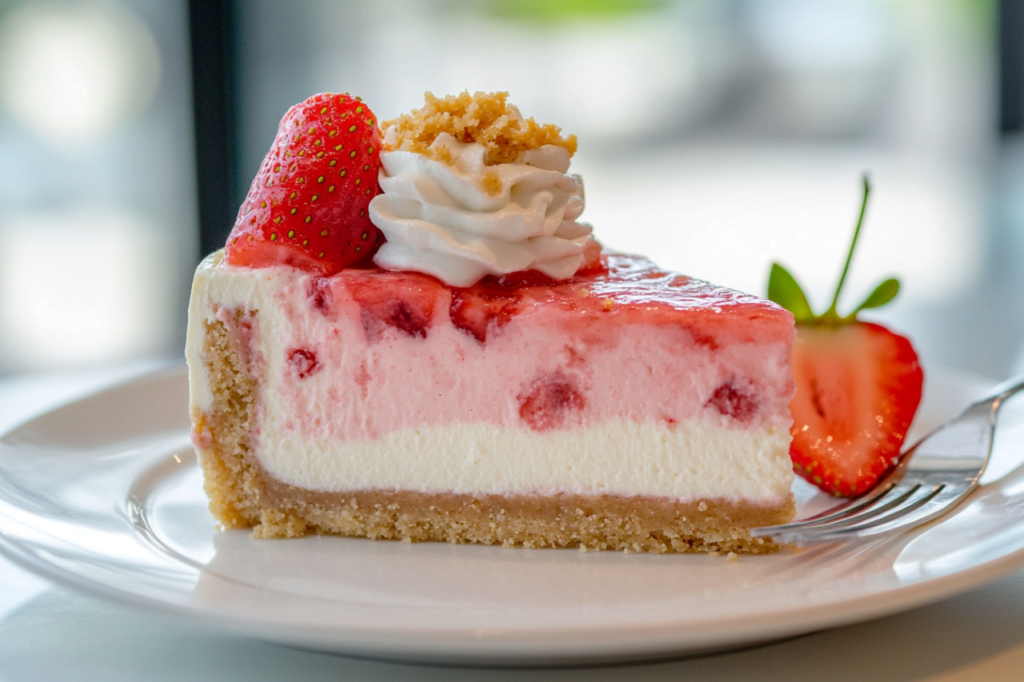 strawberry shortcake crunch cheesecake Serving