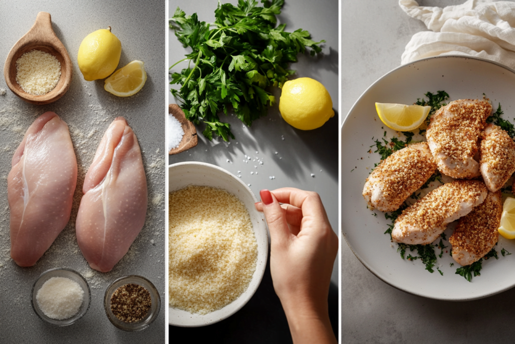 Parmesan crusted chicken Ingredients