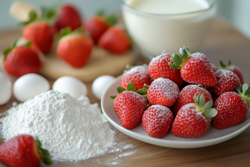 Strawberry Tres Leches Cake ingredients