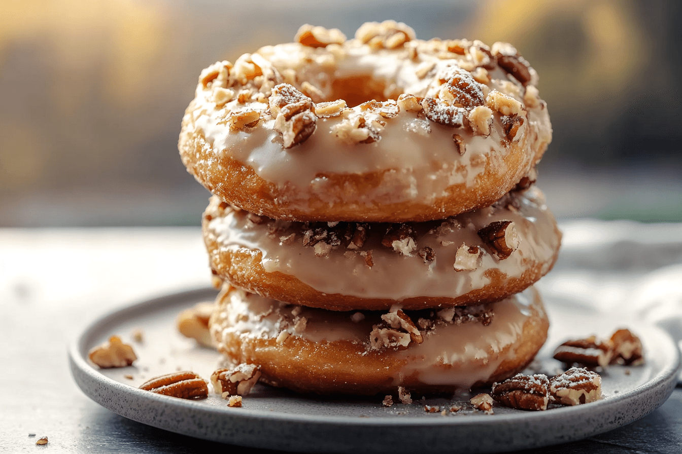 Baked Maple Pecan Donuts