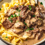 Beef Stroganoff with Egg Noodles