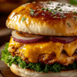 Cheddar Ranch Chicken Burgers