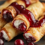 Cherry Cheesecake Egg Rolls