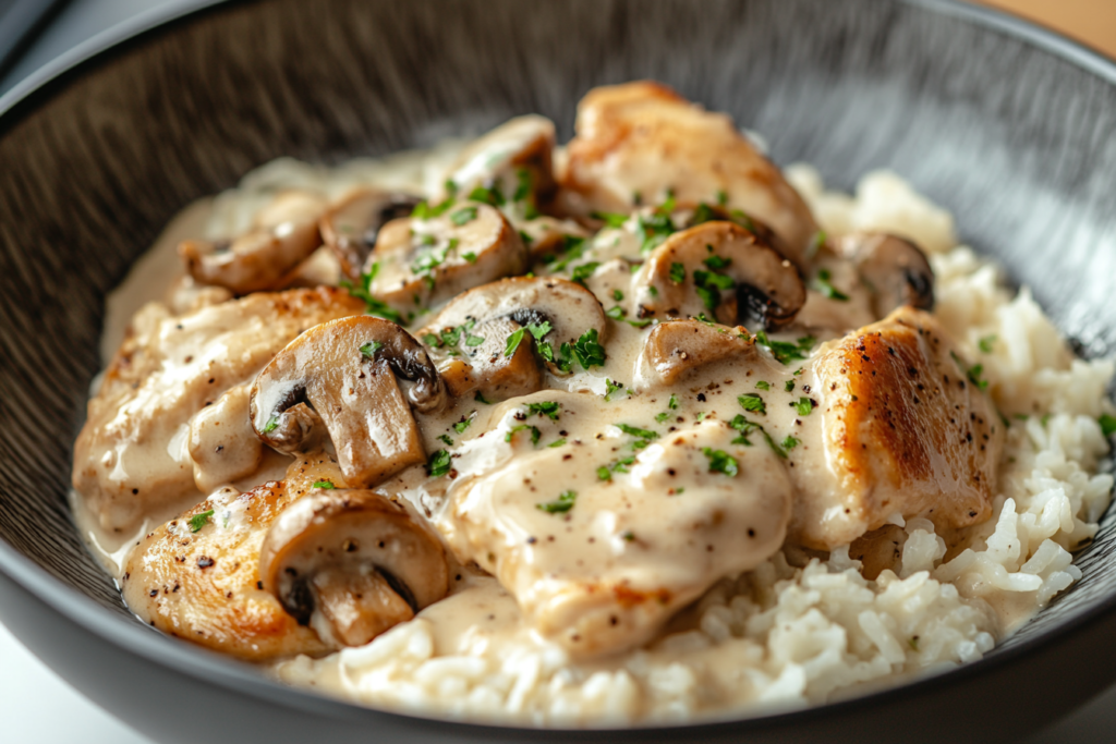 Cream of Mushroom Chicken and Rice