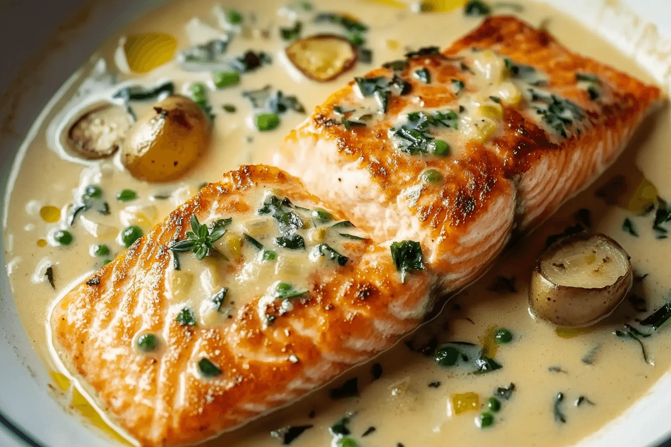 Creamy Salmon Piccata