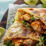 Folded Crispy Buffalo Chicken Wraps