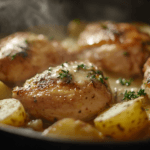 Garlic Butter Chicken and Potatoes Skillet