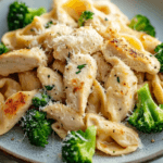 Garlic Parmesan Tortellini with Chicken and Broccoli