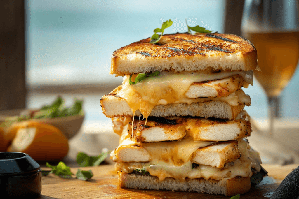 Grilled Chicken Three-Cheese Sandwich