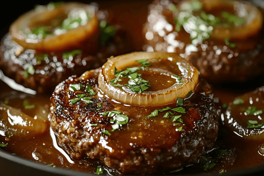 Hamburger Steak with Onions and Gravy