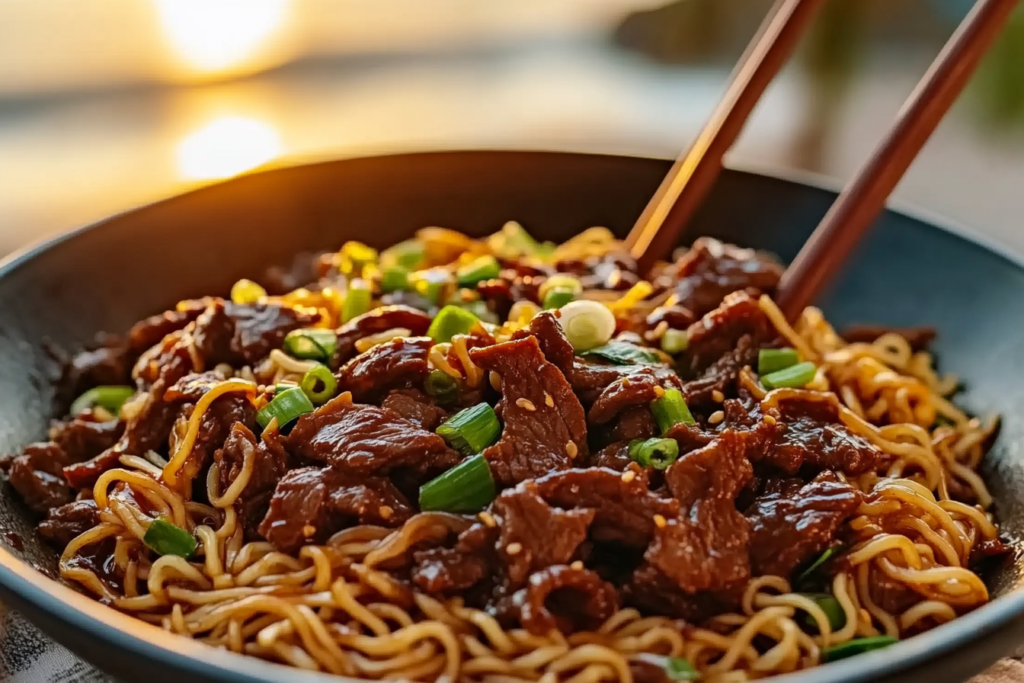 Mongolian Beef Noodles