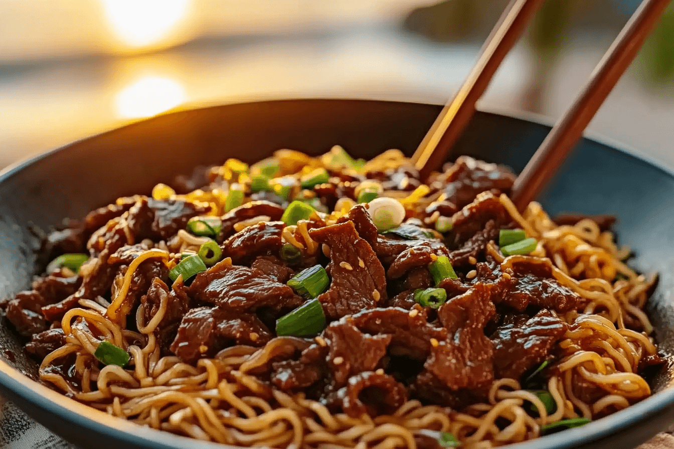 Mongolian Beef Noodles