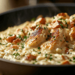 One Pan Creamy Parmesan Chicken with Rice