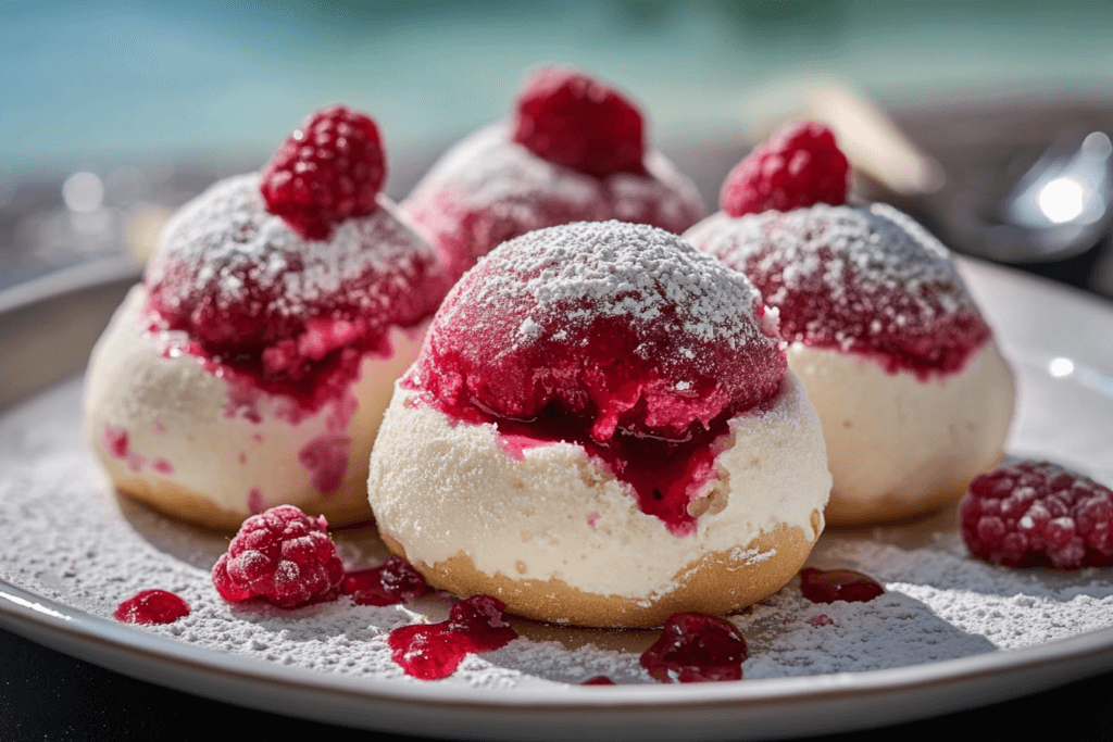 Raspberry Cream Cheese Bread Bombs