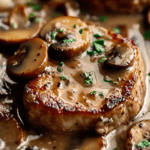 Slow Cooker Pork Chops with Mushroom Gravy