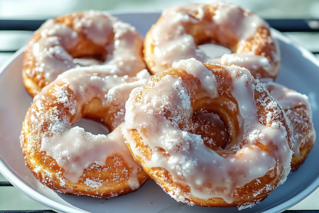 Vanilla Bean Glazed Soft Pretzel Donuts