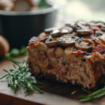 bacon mushroom swiss meatloaf