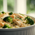 chicken and rice casserole with broccoli