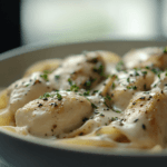 creamy garlic chicken and pasta