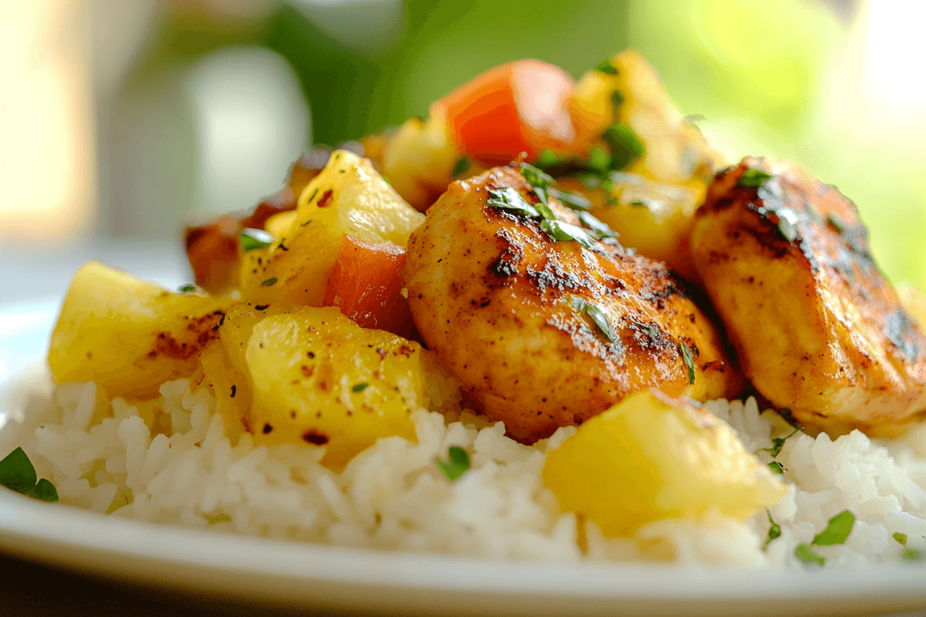 pineapple chicken and rice