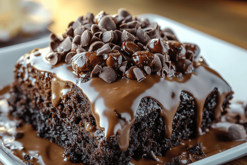 Chocolate turtle cake