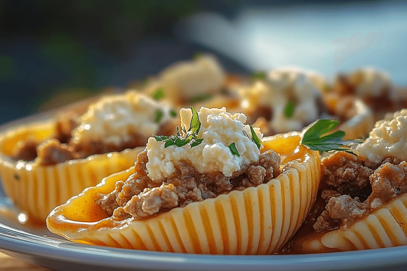 Creamy Ricotta Beef Stuffed Shells Pasta