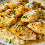 Delicious Chicken Scampi with Creamy Garlic Parmesan Rice