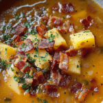 French Lentil Bacon Soup