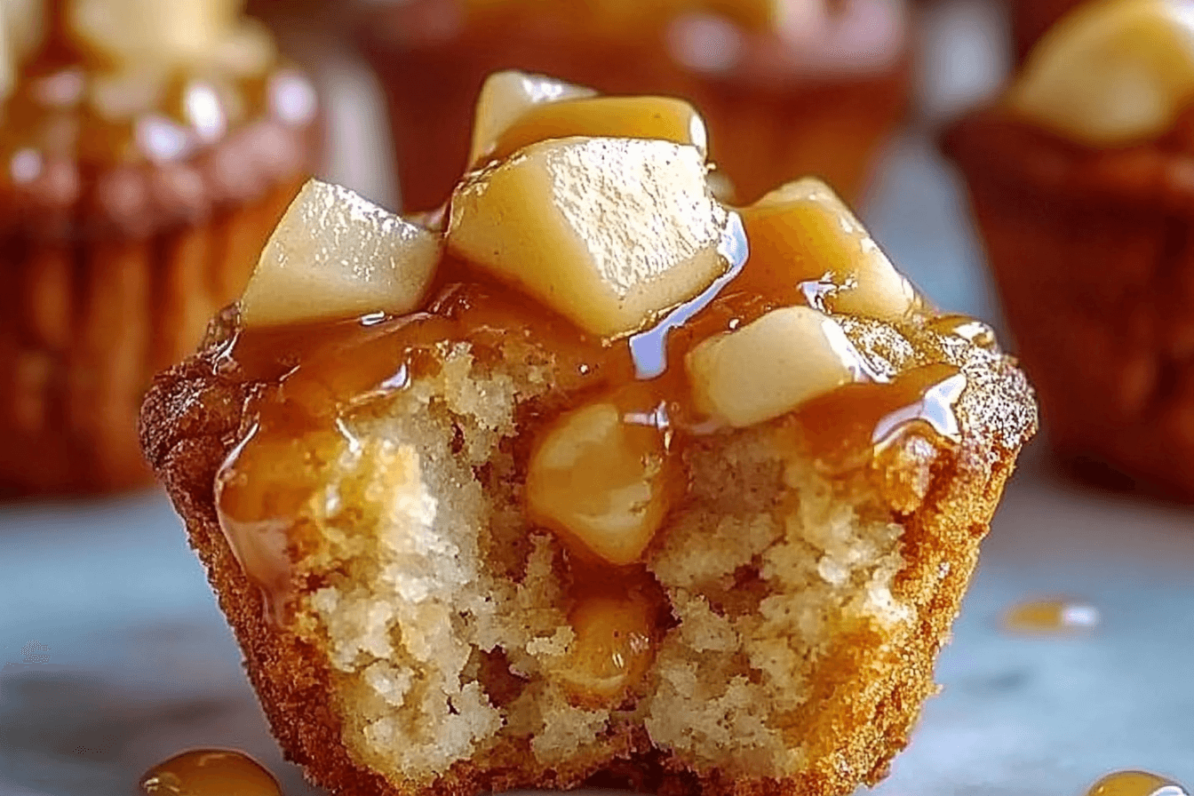 Gooey Caramel Apple Muffins