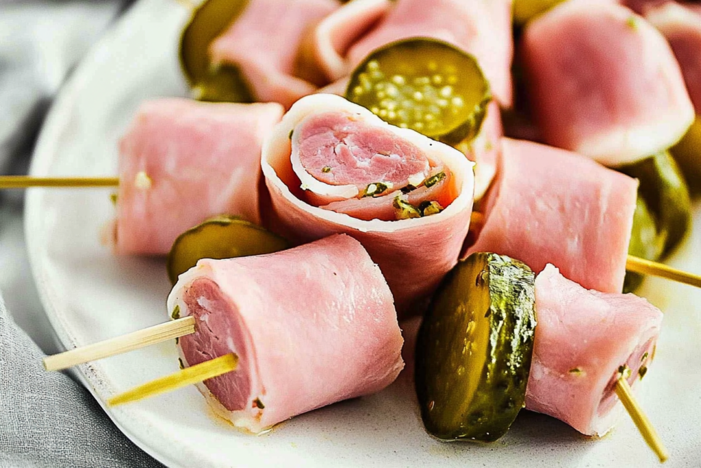 Ham and Pickle Roll-Ups