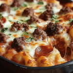 Loaded Meat Lovers Pizza Casserole