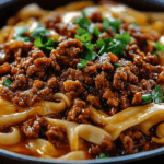 Mongolian Ground Beef Noodles