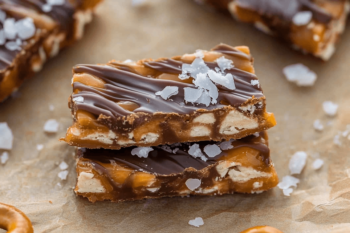 Salted Caramel Pretzel Bark