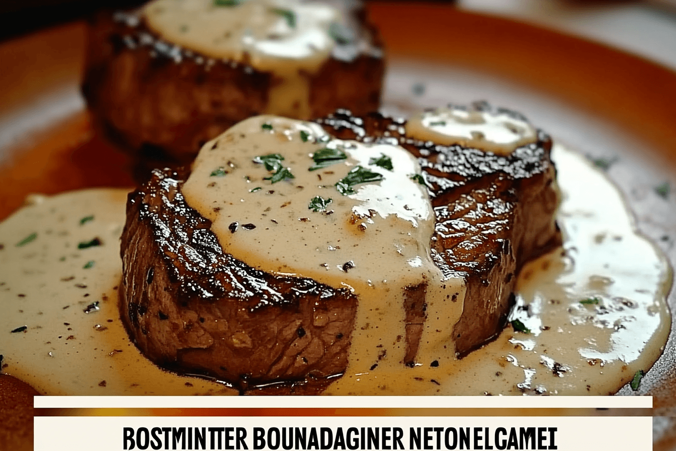 Steak with Haunted Bourbon Garlic Cream Sauce