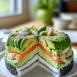 Avocado Sushi Cake