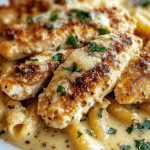 Baked Caesar Chicken with a Creamy Parmesan Pasta