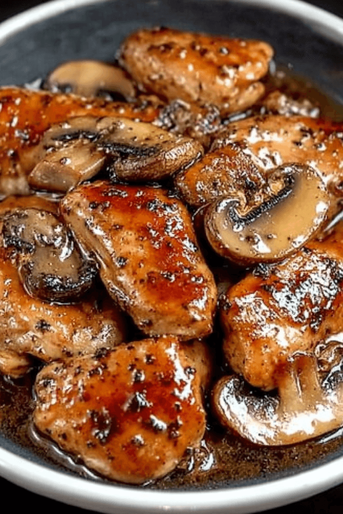 Black Pepper Chicken with Mushrooms Recipe