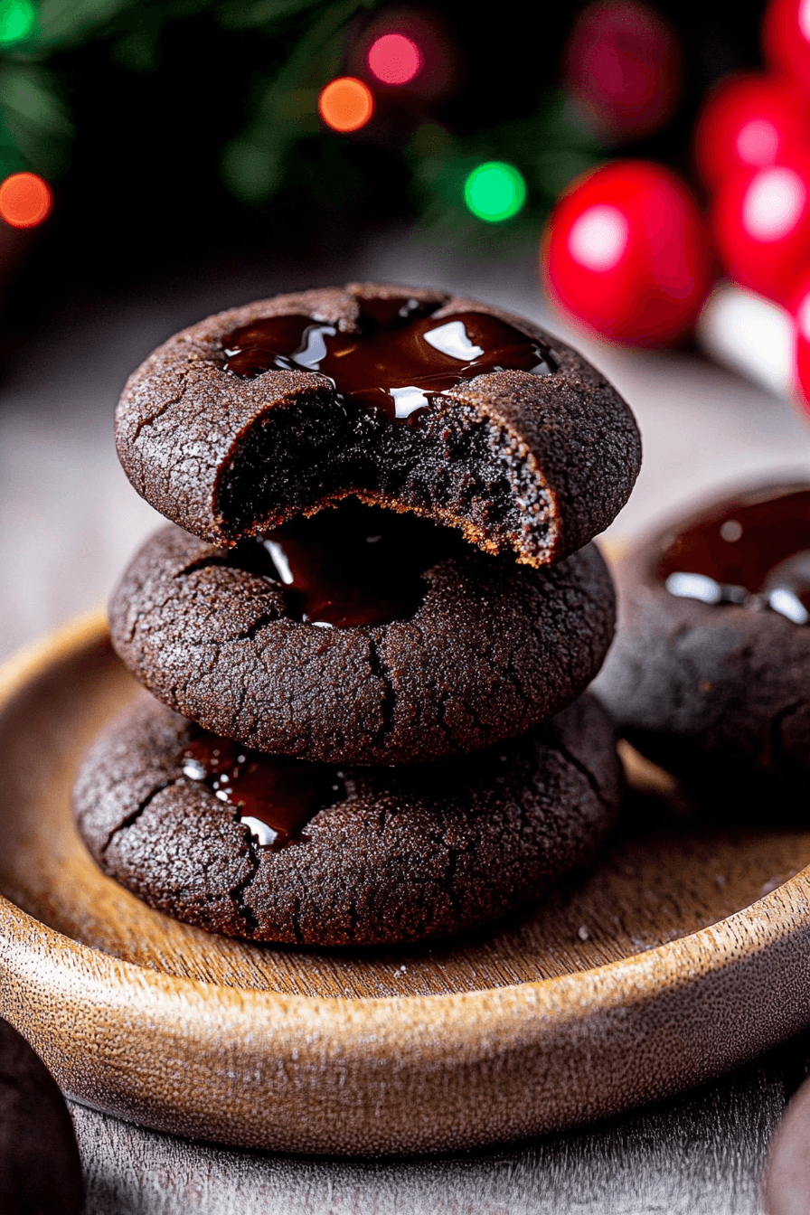 Chocolate Thumbprint Cookies