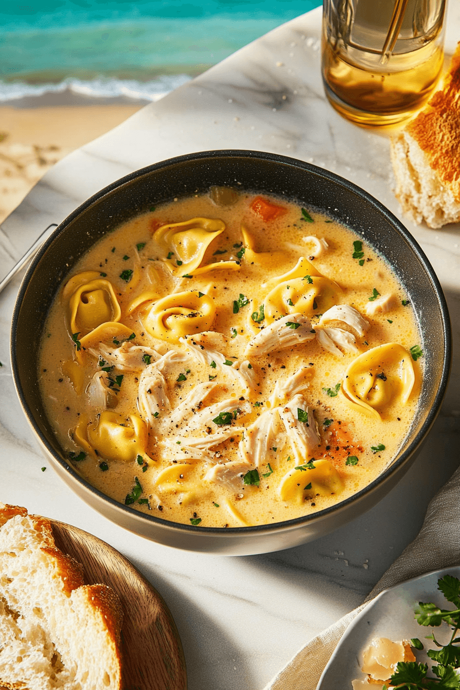 Creamy Chicken Tortellini Soup