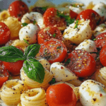 Fresh Caprese Pasta Salad with Homemade Vinaigrette