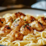 Garlic Butter Chicken with Lemon Parmesan Pasta