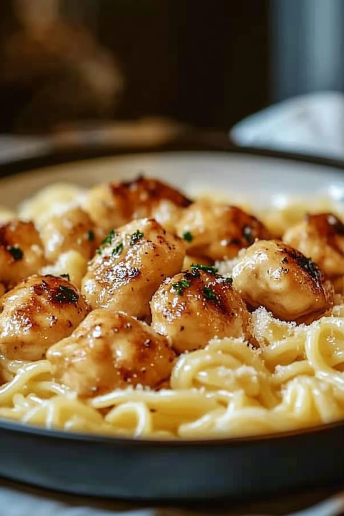 Garlic Butter Chicken with Lemon Parmesan Pasta