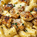 Garlic Butter Chicken with Rigatoni and Parmesan